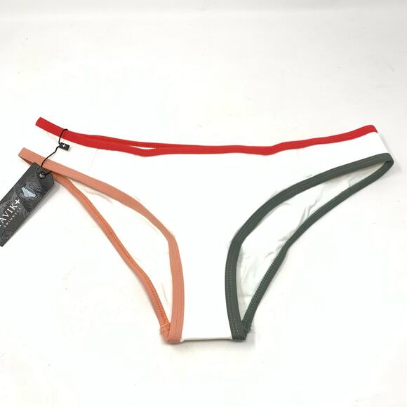 Tavik Jayden Full Swim Bottom Color Blocked White Hibiscus Size Large NEW - Picture 8 of 8